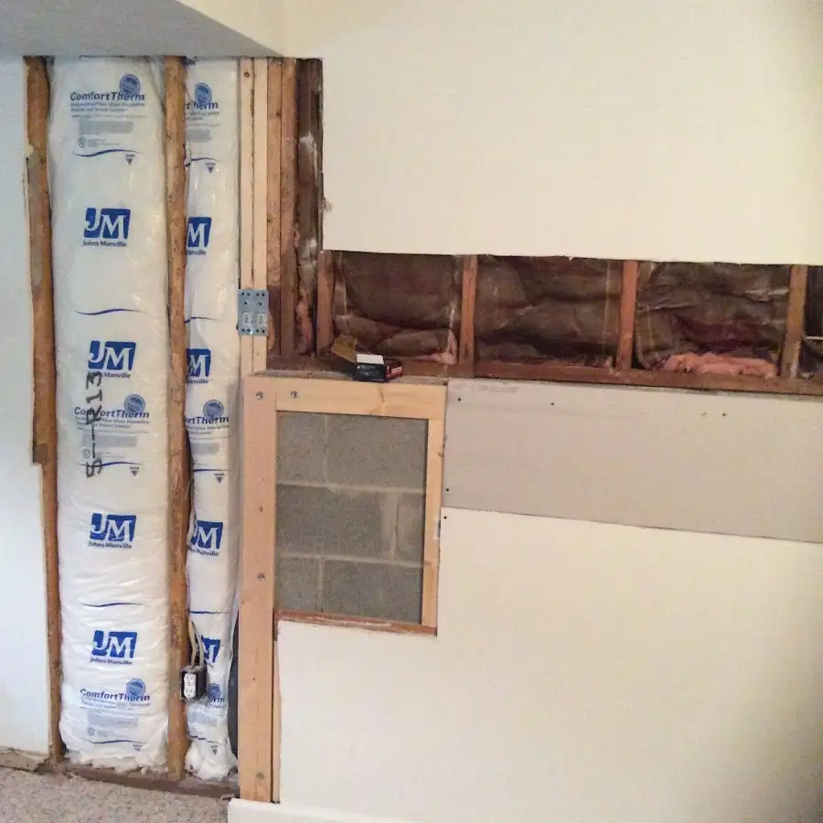 Wall insulation replacement during Contents Cleaning & Restoration in Olney